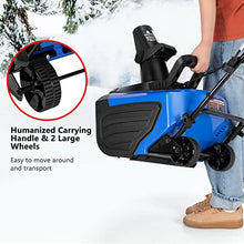 Electric Snow Thrower 120V 15Amp Corded Snow Blower w/ 180° Chute Rotation
