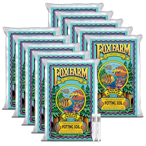FoxFarm Ocean Forest Potting Soil w/ 2 Plant Tags, 1.5cu ft (10 Pack)