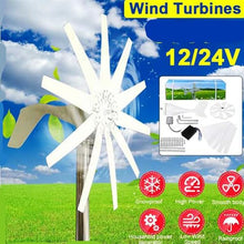 AISINILALAO 4600W 24V Wind Turbine Generator Kit – 10-Blade Residential Windmill with MPPT Charge Controller – Perfect for Off-Grid Living, Barn, Well Pump, Or Farm Use,24v
