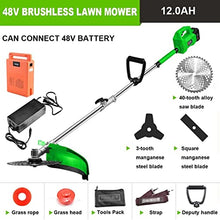 Cordless String Trimmer Edger Outdoor Portable Electric Lawn Mower Garden Small Rechargeable Weeder Multifunctional Agricultural Lawn Mower High-Power Brushless Motor