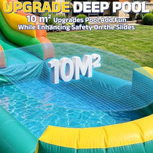26ft Inflatable Water Slide with Splash Pool & 10M Water Hose & 1100W Blower, 100% PVC Commercial Heavy Duty Wet/Dry Inflatable Slide for Kids & Adults, Backyard Outdoor Summer Water Play(0.8MM)
