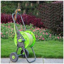 Gardening Hose Reel Cart Garden Hose Reel Set 20M/30M/50M with Spray Gun and Auto Wind-Up Guiding System 98ft Hose Reel car Hose,One Color-98ft hose reel car