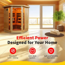 Blue Wave 3-Person Hemlock Corner Infrared Sauna w/ 7 Carbon Heaters,Brown