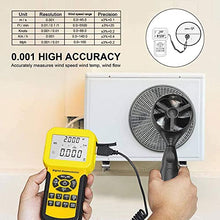 XARONF Anemometer Measures, Wind Speed Wind Flow Wind Temperature Air Flow Velocity Meter with Backlight MAX MIN