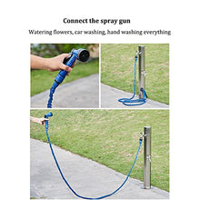 Freestanding Garden Water Column Outdoor Water Column,Stainless Steel Vertical Garden Water Column with 2 Faucets Free Standing Outdoor Courtyard Fountain Faucet and Wate, Side Inlet-Two taps
