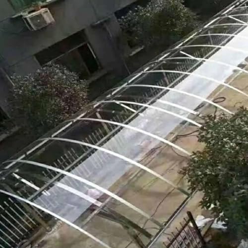 JCQXDL 2mm Lightweight Clear Acrylic Plastic Sheet Polycarbonate Roofing Sheet,Strong Impact and Shatterproof PC Full Transparent Durable Panel,All-Weather Outdoor Greenhouse Covering(1x20m)
