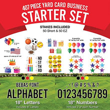 VictoryStore Yard Letters & Signs with Stakes - 407 Piece Business Startup Kit Multi