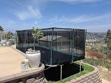 Galactic Xtreme Rectangle Gymnastics Trampoline 10x17 with Net Enclosure, Heavy Duty 750lbs Capacity, Green