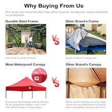 ABCCANOPY Commercial Pop Up Canopy Tent with Sidewalls 10X20,Black