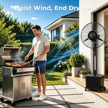 MARIYCH Outdoor Industrial Misting Fan with Water Tank, Mist Fan with 160-200cm Adjustable Height, 3-Speed High Velocity for Outside Cooling, Patio