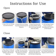Large Plastic Bucket with Lid Food Grade Air Tight Industrial Container Multifunctional Shipping Container Rain Barrel Alternative for Restaurant Home Factory Brewing(42 Gallon)