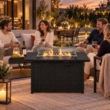 Tangkula 52 Inch 50,000 BTU Patio Propane Fire Pit Table with Wind Guard