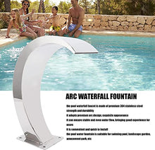 DEHIWI Swimming Pool Stainless Steel Waterfall Fountain Waterfall Spillway Pool Fountain Decoration Pool Water Feature Outdoor Spray Water Curtain,for Pond,Hot Springs,Spa Pool,80cm*50cm
