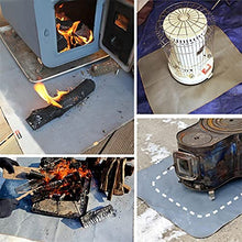 ZENIXXXX Camping Fireproof Cloth Grill Mat Picnic Barbecue Heat Insulation Pad Flame Retardant Glass Fiber Outdoor Blanket(M)