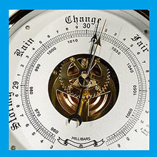 ZLyXZQG Glass Barometer,Outdoor Temperature Gauge,Traditional Barometer Features an Adjustable Pressure Change Indicator(15CM)
