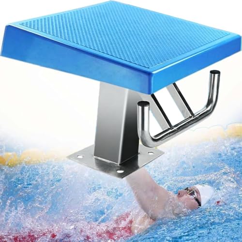 Swimming Pool Diving Platform,Heavy Duty Pools Starting Block,Stainless Steel Diving Board with Anti-Slip Countertop 15° Incline,Load Capacity 600 Lbs/280kg for Swim Competitions and Training Pool