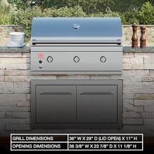 Fuego F36S-B 304SS Built-in Gas Grill, Stainless Steel