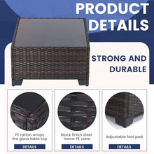 CHABATREE 7-Piece Rattan Outdoor Patio Furniture Set Dark Blue