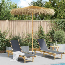 Yisssmeng 106.3" Bamboo Garden Parasol with Banana Leaf Roof for Patio