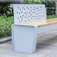 BGGJJ Outdoor Bench Park Chair Outdoor Bench Shopping Mall Seat Square Community Solid Wood Leisure Public Backrest Bench Park Benches for Outside(4)