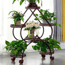 Plant Stand Indoor Outdoor Metal 6 Tier Plant Shelf For Plants Multiple Corner Tiered Planter Shelf Simple Creative Display Rack Iron Potted Flower Pot Holder Stands For Patio Balcony Garden