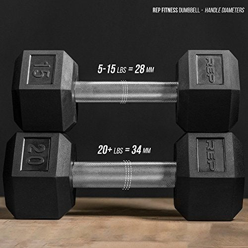 REP Fitness Rubber Hex Dumbbell Set with Rack and Flat Bench OptionE: 5-100withFlat