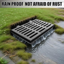 CYHTYM Ductile Iron Gully Grid Drain Cover and Frame Heavy-Duty Drainage Grates Outdoor, Suitable for Gardens, Garages, and Courtyards(75x45x3cm/29.5x17.7x1.2in)
