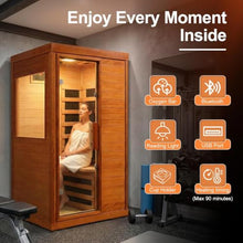 CedarLuma Canadian Hemlock Far Infrared Sauna, Fast Heat-Up, 1-Person