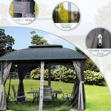 10'X12' Outdoor Gazebo with Aluminum: Galvanized Steel Roof, Curtains. for Garden, Lawn, Poolside. Easy Assembly for Comfort. Aluminum Frame. Double Roof Weather Resistance. Curtains and Netting