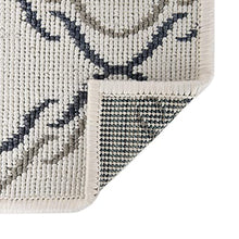 Unique Loom Outdoor Trellis Collection Area Rug - Parmaklik (9' x 12' 2" Rectangle, Ivory/ Navy Blue)