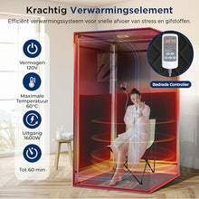 SereneLife Portable Sauna Box for Home, Infrared Sauna Tent with Heated Foot Pad and Folding Chair, Remote Control In-Home Spa, 35" x 71" - inch (Black)