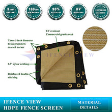 Ifenceview 14' x 5' to 14' x 80' Patio Top Driveway Carport Barn Kennel Yard Garden Plants Crops Shade Cloth Mesh Net Pergola Gazebos Cover Canopy Awning (14' x 58', Beige)