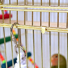 SDVantage Bird Cage Birdcages Square Bird Carriers High Capacity Retro Bird Cage Portable Bird House Carrier Large Bird House for Home Garden Novel Design,Gold