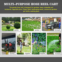 VIXARKO Hose Reel Cart Garden Hose Reels Small Compact Garden Hose Cart, Lightweight Simple ABS Hosemobile, Household Water Pipe Storage Rack, for Irrigation (Blue Hose Cart+15m Pipe)
