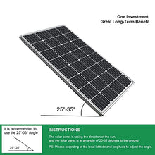 JKSVTF Solar Panel Kit,Solar Panels 100W Solar Panels, High Efficiency Monocrystalline Module Pv Power Charger, for Home, Camping, Boat, Carava