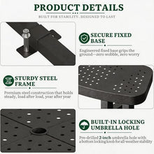 YITAHOME 38'' Metal Picnic Table with Umbrella Hole