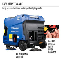 Westinghouse 5000 Peak Watt Super Quiet Portable Inverter Generator, Wheel & Handle Kit, RV Ready 30A Outlet, Gas Powered, CO Sensor, Parallel Capable,Blue