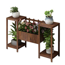 Flower Pot Holder Natural Hardwood Potted Rack Combinable Multi-Layer Plant Display Shelf Floor Stand Firmly Support Creative Decoration for Indoor Outdoor Garden