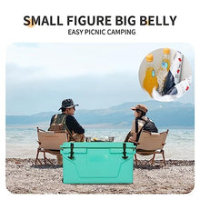 ZCBYBT 65 QT Portable Insulated Ice Chest Box Outdoor Ice Cooler Box with Wheels for Beach, Drink, Beverage, Camping, Picnic, Fishing Holds Ice Up to 3 Days,Blue