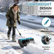 SEDAMORALLY Cordless Snow Shovel Electric Snow Blower 18ft Throw Distance, Adjustable Snow Removal Direction, Electric Snow Shovel for Driveway,Steps, Patio, Sidewalk Snow Removal 1Battery