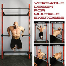 Yes4All Folding Wall Mounted Power Cage Multi Metal Grip Dip Handle Attachment