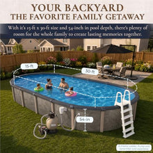 Blue Wave Riviera 15x30-ft Oval 54-in Deep Above Ground Pool with Liner