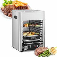 Commercial Electric Steak Grill, Smokeless In-frared Electric Broiler Oven, Comes Broiler Tray, for Cooking Steak, Chicken,Vegetables, Fruits