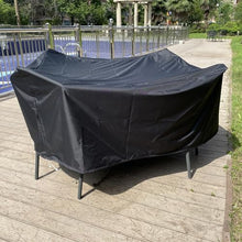 Outdoor Patio Furniture Cover Oxford Double-Sided Waterproof, Patio Table Cover Tear-Resistant with Taped Seam and Windproof Buckle, Multiple Colors(Size:220×220×70cm/87×87×28in,Color:Black)