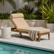 roomfitters Acacia Wood Outdoor Chaise Lounge Set of 2 with Adjustable Backrest and Head Pillow Coffee Brown