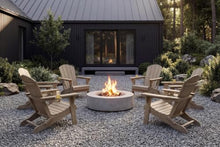 Patio Kingdom Folding Adirondack Chairs Set of 6 with Cup Holders, Heavy Duty HDPE Plastic Outdoor Chairs, Weather Resistant Heavyweight Patio Furniture Set for Deck, Fire Pit, Backyard, Brown