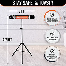 iQ Heat Pro 1500W Carbon Infrared Patio Heater with Tripod Stand