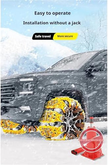 AZKVEUI Tire Chains Tire Chains Accessories Car Wheel Snow Safe Driving Chain SUV Winter Anti Slip Universal(Black 2pcs)