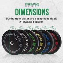 OneFitWonder Fringe Sport Contrast Bumper Plates Set 350 lbs for 2-in Barbells