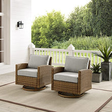 Crosley Furniture Bradenton 2-Piece Swivel Rocker Chair Set